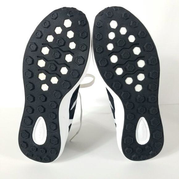 ADIDAS NEO CLOUDFOAM Women US 7 BLACK WHITE Geometric Running SNEAKERS AW5284 - Picture 10 of 10